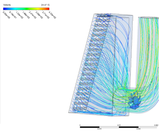 CFD Analysis of Duct to Optimise Cooling using Ansys